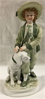 Andre By Sadek Boy Figure With Dog