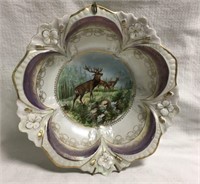 Germany Porcelain Bowl With Deer Landscape