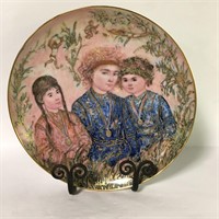 Edna Hibel Collector Plate, To Life