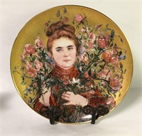 Edna Hibel Collector Plate, Rose