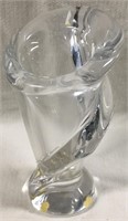 Clear French Art Glass Vase