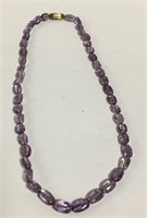 Purple Stone Beaded Necklace