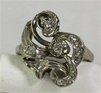 14k White Gold And Diamond Ring