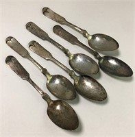 6 Coin Silver Tea Spoons