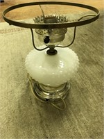 Hobnob Milk Glass Hurricane Lamp -No Shade