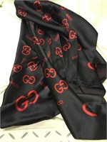 GG red Black Scarf No Authentication