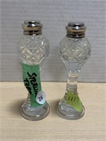 Pair of Salt & Pepper Shakers with Sterling Tops