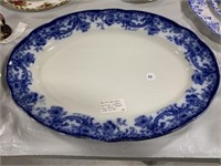 Doulton Berslem Melrose Pattern Flow Blue Platter