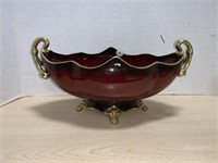 Carlton Ware Royale Rouge Footed Console Bowl