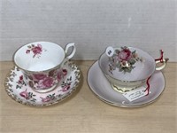 2 Cups And Saucers - Royal Albert And Paragon