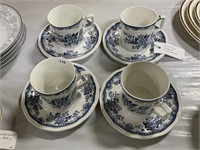 4 Staffordshire Balmoral Cups And Saucers