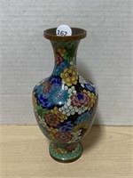 Floral Cloisonné Vase 6 1/2 inch