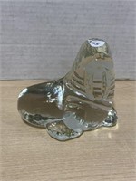Walrus Paper weight - Finnish Crystal