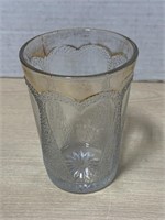 Pressed Glass Drinking Glass - Heart in Sand