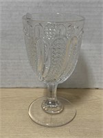 Pressed Glass Goblet - Betty Brady Pattern 101