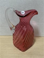 Cranberry Glass Pitcher