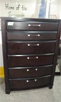 Dark Tall Dresser, 6 drawers, good condition, one