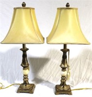 Pair buffet lamps 28" tall