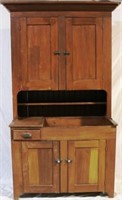 Primitive 2 part dry sink cupboard