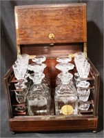 Tantalus Bar Set / Decanter Set with key