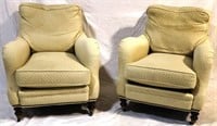 Wesley Hall arm chairs with nail head trim