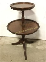 Wood Two Tier End Table