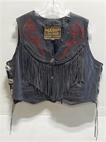Vintage Hudson genuine leather fringe vest