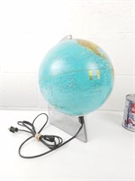 Globe terrestre lumineux base acrylique clair