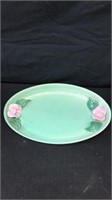 12” floral serving tray