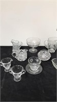 Group of crystal cups and more glass ware