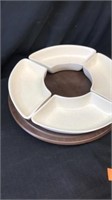 Lazy Susan serving tray missing center