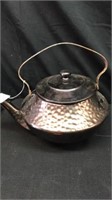 8” McCoy hammered metal tea kettle