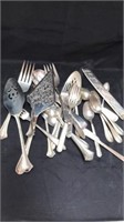 Group of silver plated dinner ware