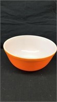9” orange pyrex bowl