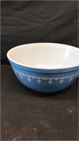 8.5” blue pyrex bowl