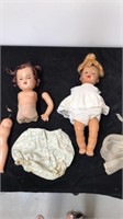 Group of vintage doll pieces