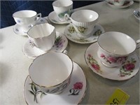 Lot (6) England Cup & Saucer Sets EXC "a"