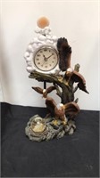 14” eagle clock statue