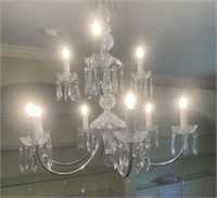 Waterford Crystal 9-arm, 2-tier Chandelier