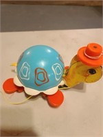 Vintage 1962 Fisher Price Turtle Pull Toy #773.