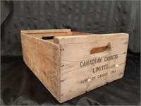 1964 Canadian Canners Limited Wood Crate
