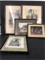 Add some vintage charm- 5 pictures and frame