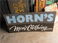 Metal Horn's Men's Clothing Sign