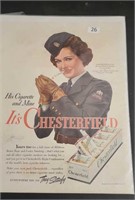 Chesterfield  Cigarette  advertising.
