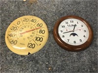 Thermometer and wall clock