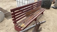 8' Wooden Bench And Walking Plow