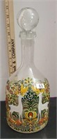 Hand painted decanter.