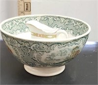 Porcelain bowl & pitcher.
