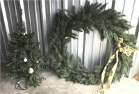 Giant Wreath and 3 Ft Tree