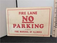 Vintage Illinois No Parking Sign